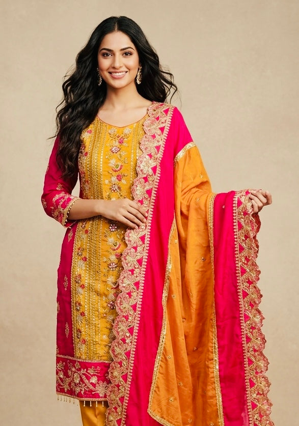 Pakistani embroidered suit