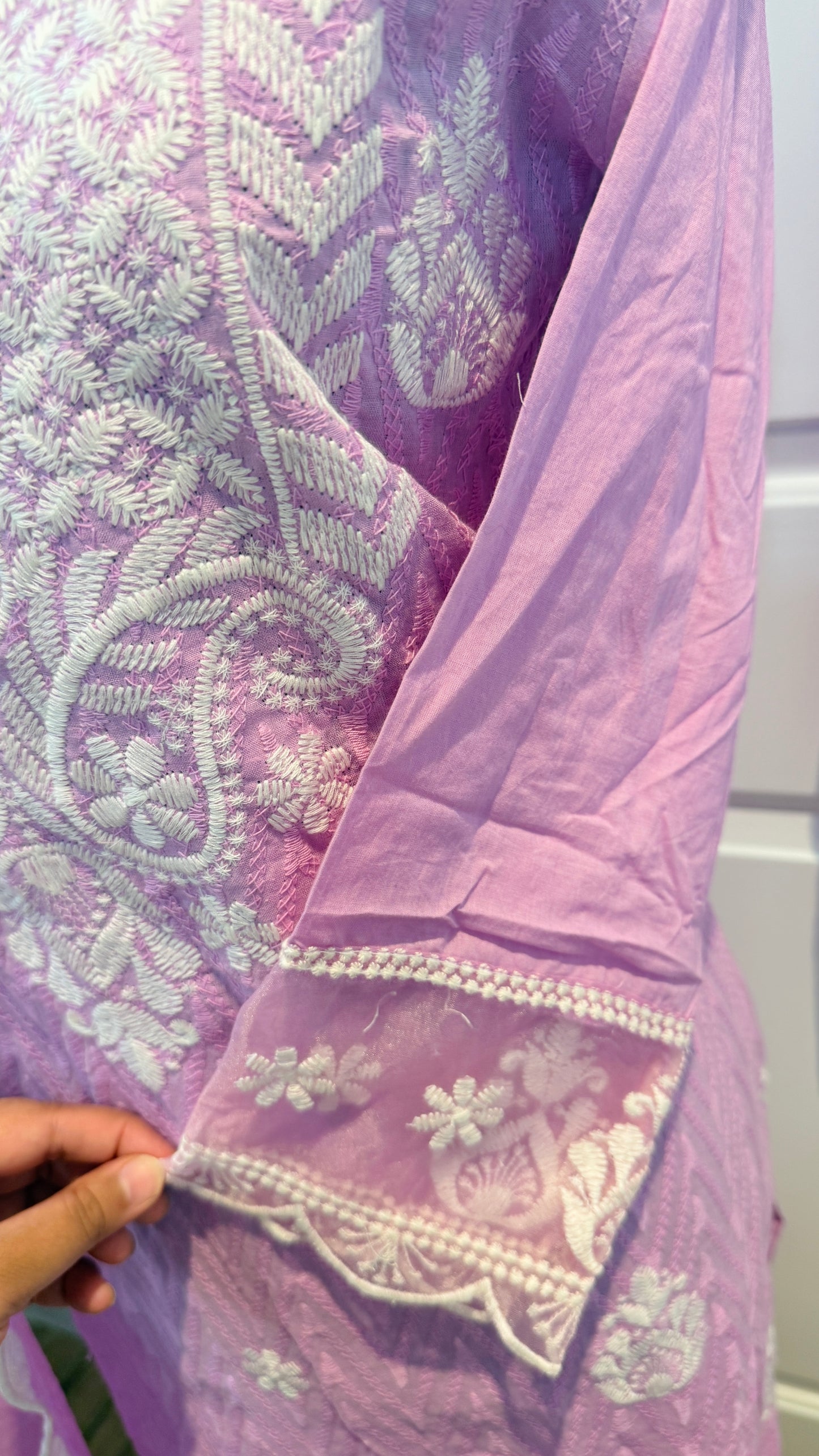 Pure cotton thread work suit