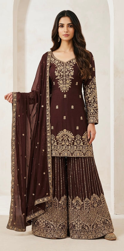 Fully heavy sharara suit SF707