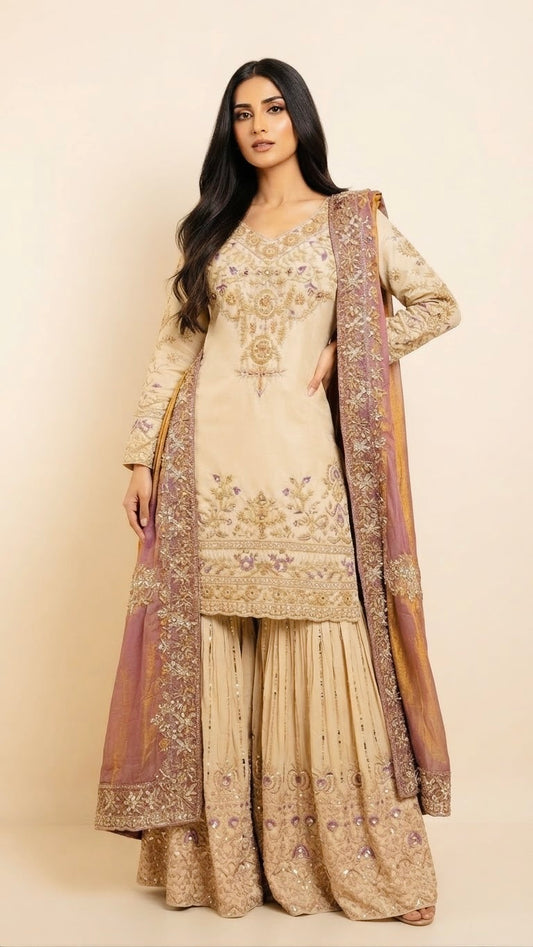 Beautiful sharara suit SF669