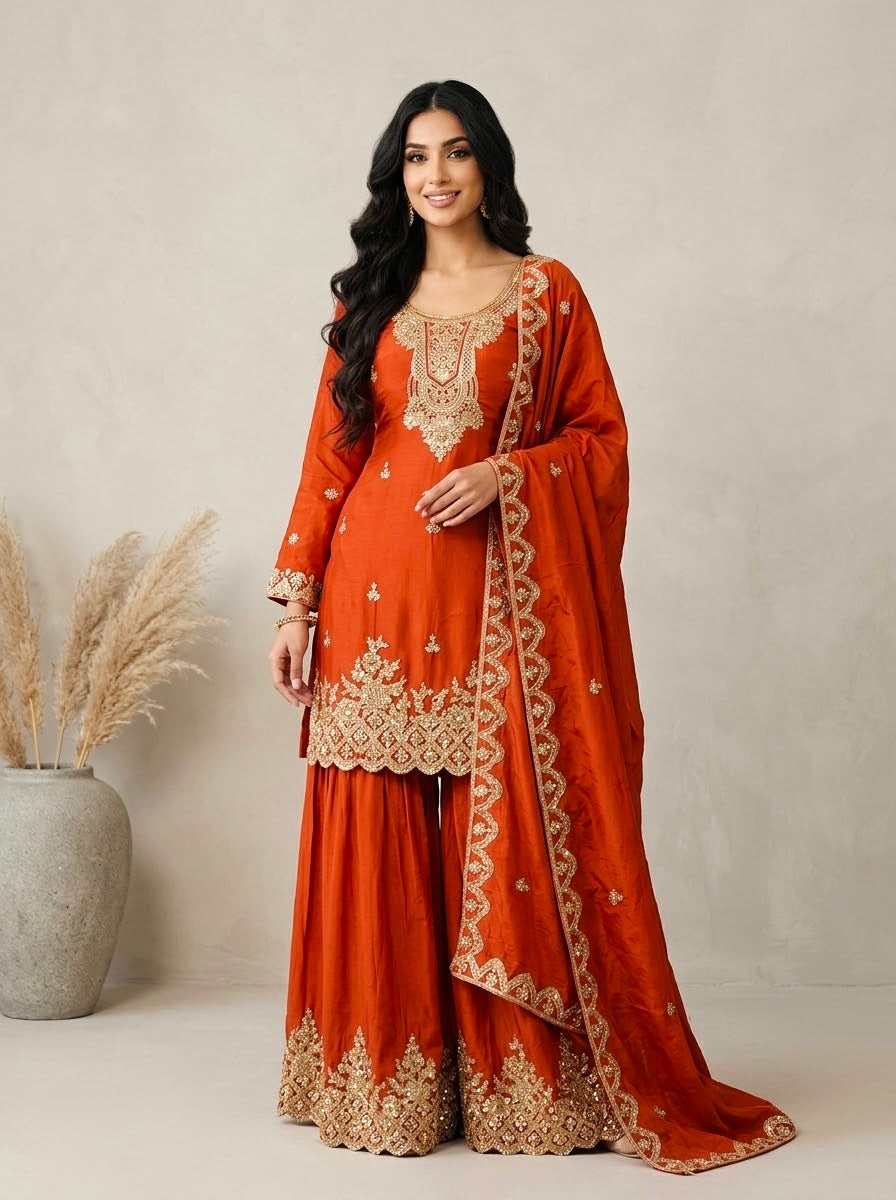 Heavy sharara suit SF698