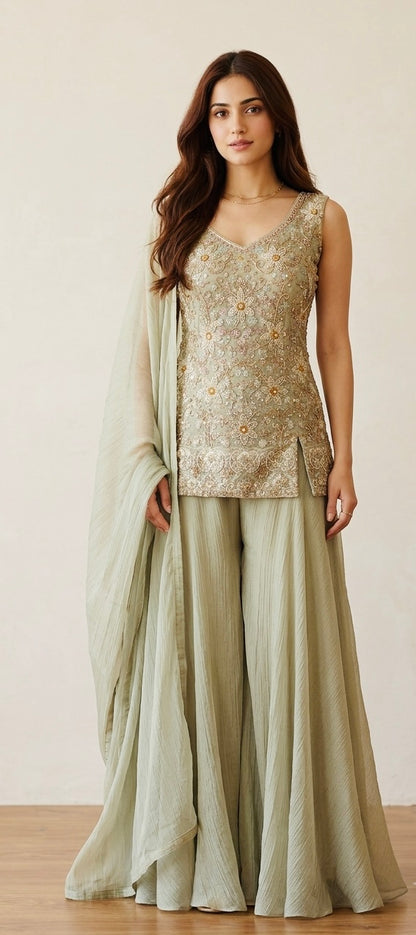 Designer sharara set SF509