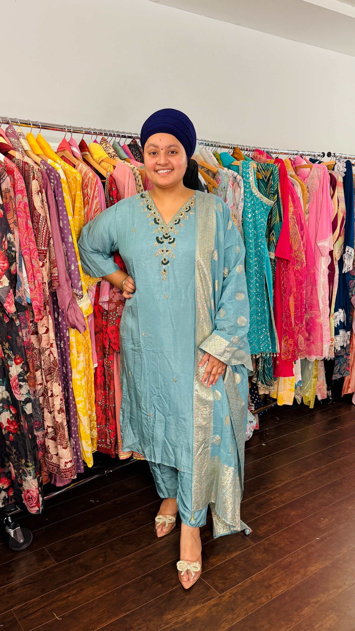 Silk bnarasi duptta suit