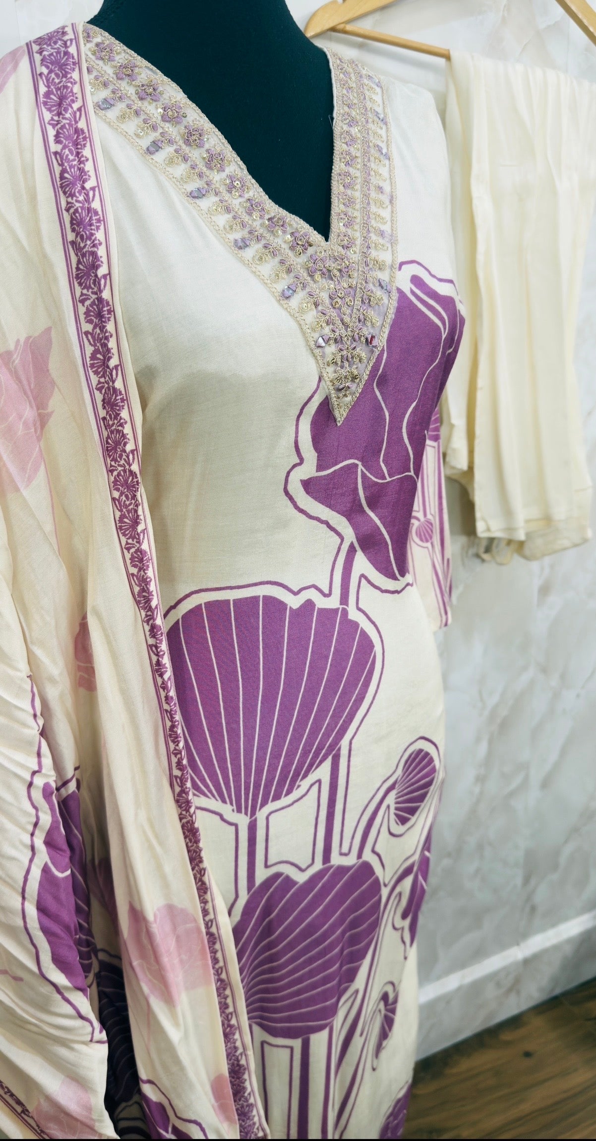 Pure muslin pant suit SF437