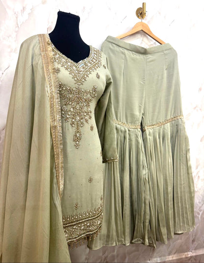 Chinnon party wear garara suit SF524