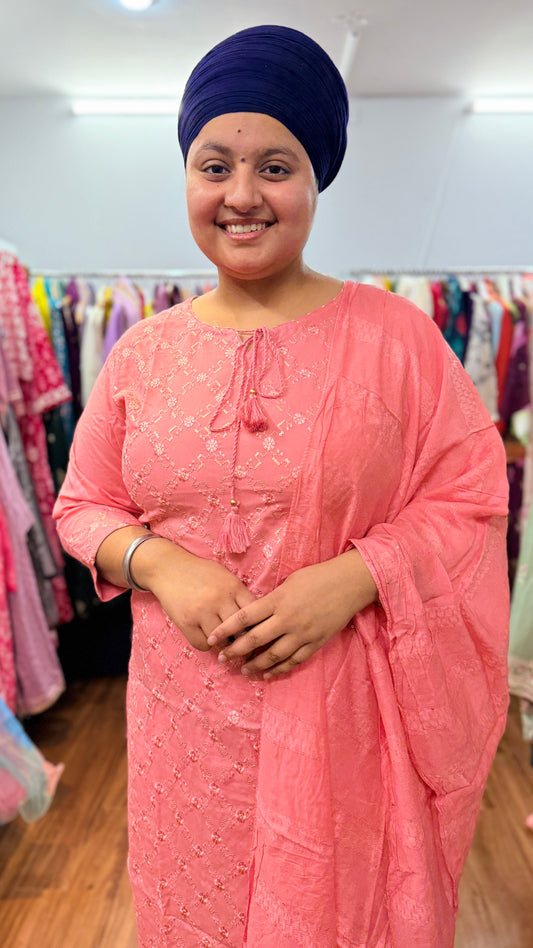 Rayon all over work suit