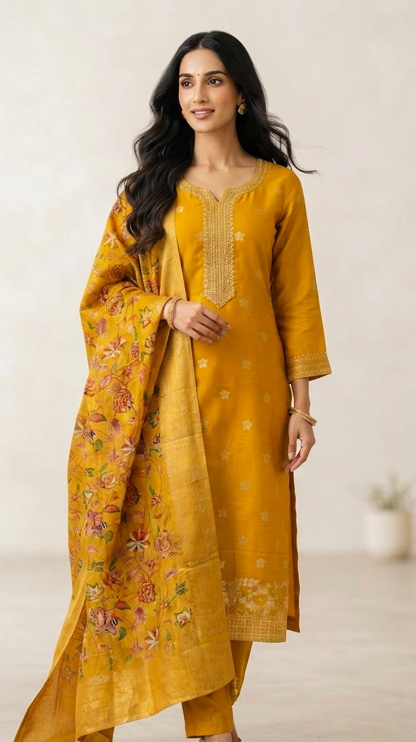 Silk banarasi suit