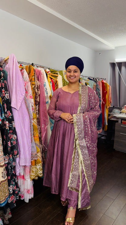 Heavy duptta frock suit