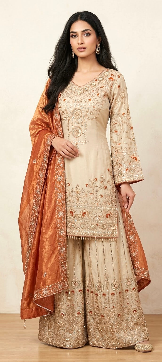 Heavy sharara suit SF676
