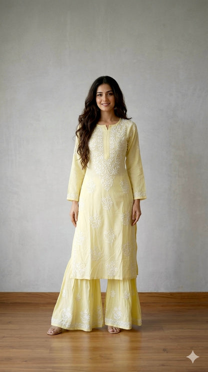 Modal chikankari set