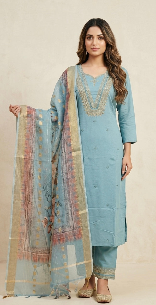 Beautiful suit with designer duptta