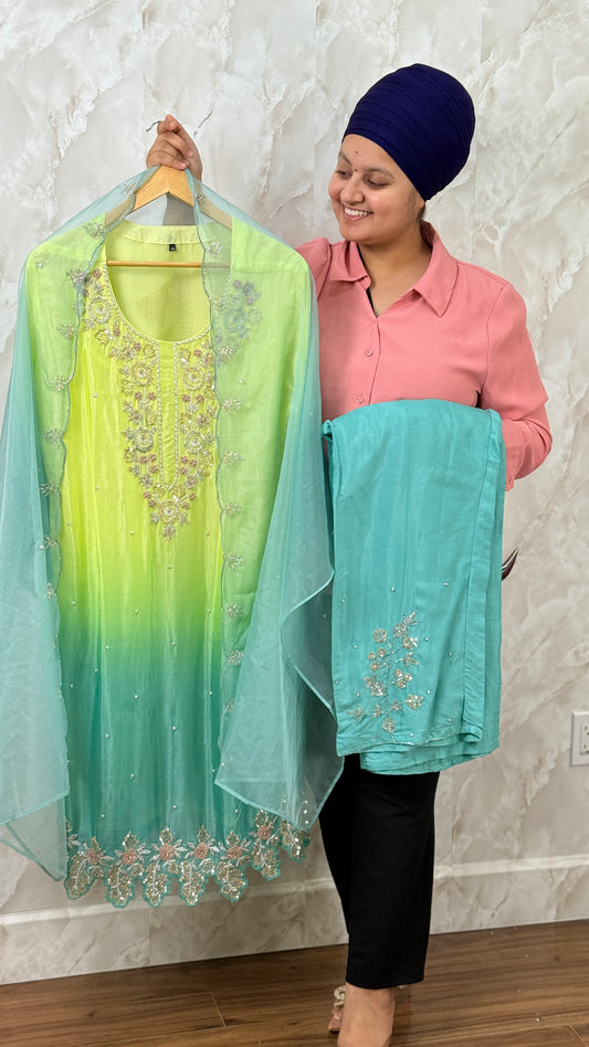 Pure chinnin hand work suit