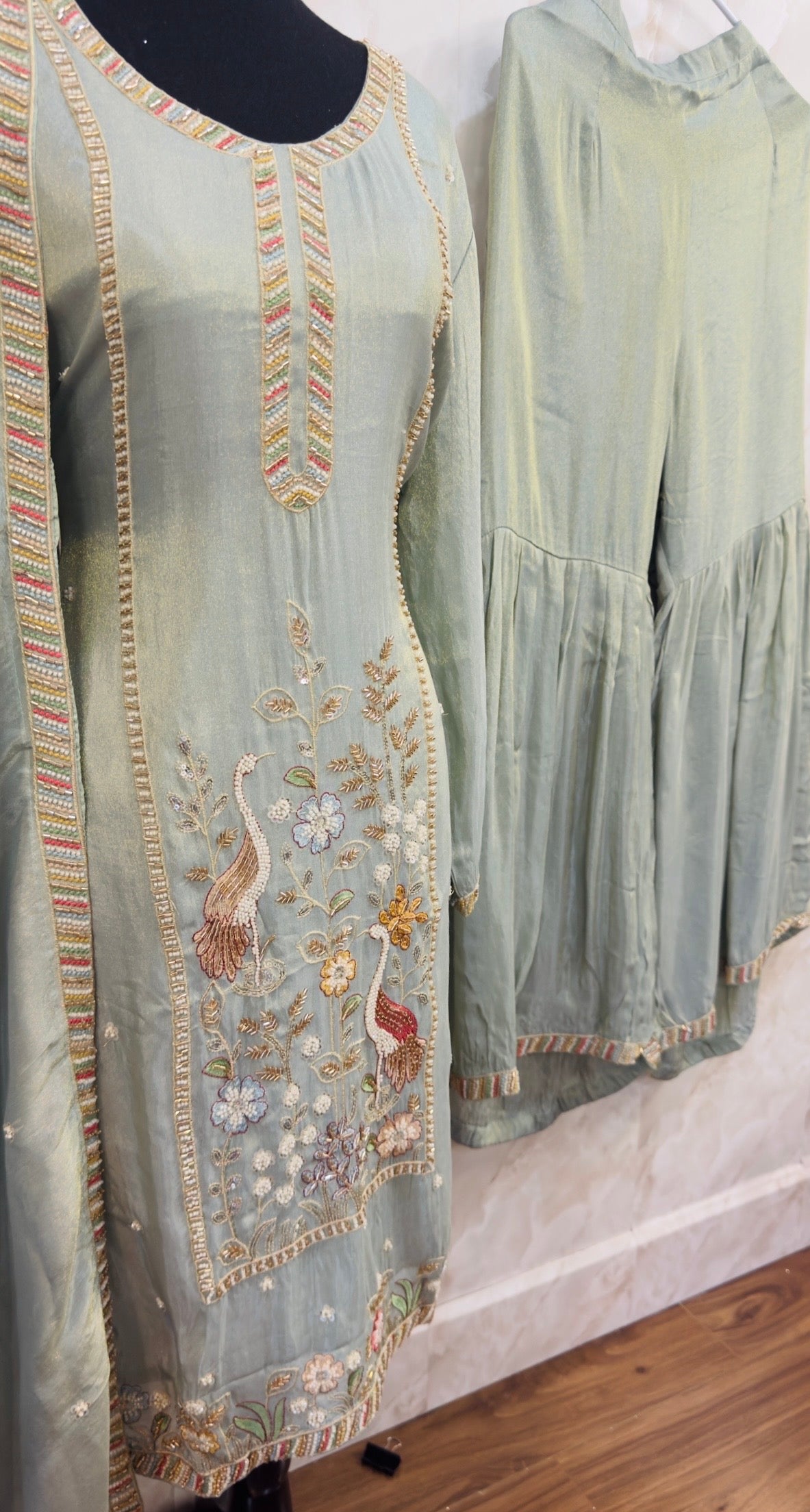 Shimmer silk garara suit SF464