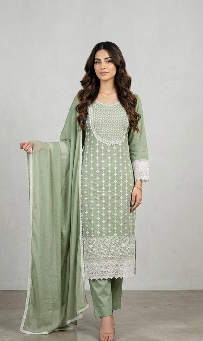 Pure cotton thread work suit