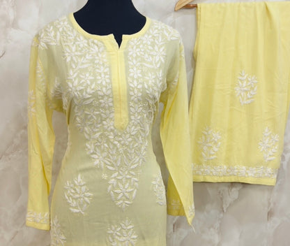 Modal chikankari set