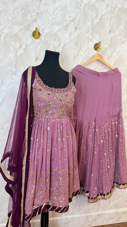 Heavy party wear peplum suit