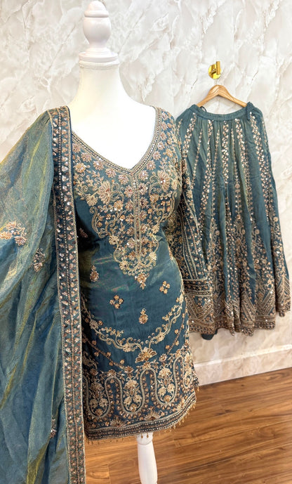 Heavy sharara suit SF708