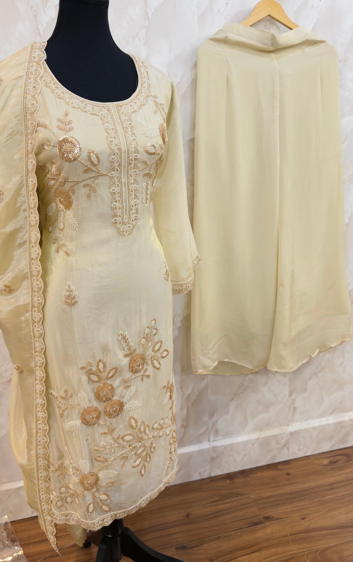 Shimmer silk sharar suit SF595