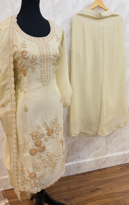 Shimmer silk sharar suit SF595