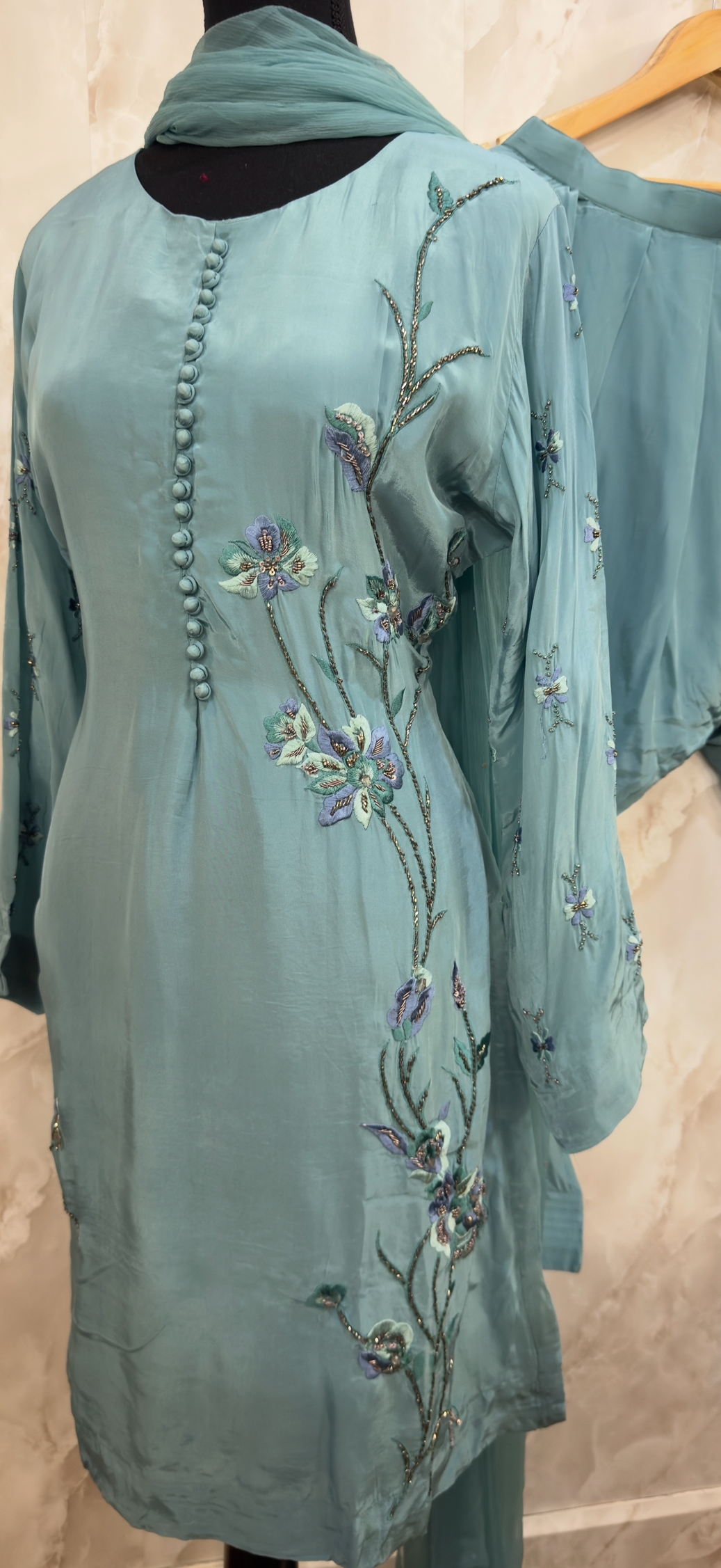 Pure crepe farshi salwar SF420