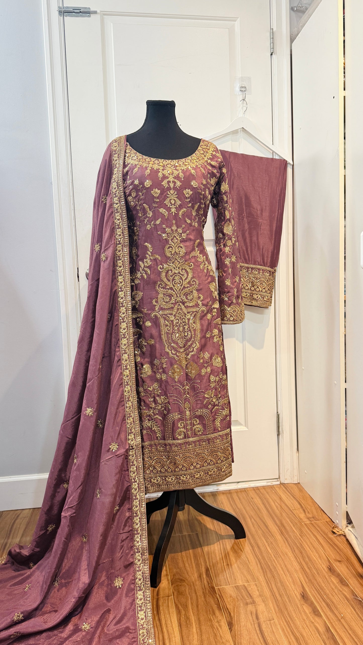 Fully embroidered party wear pant suit