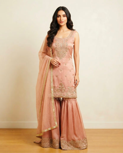 Shimmer silk garara suit SF604