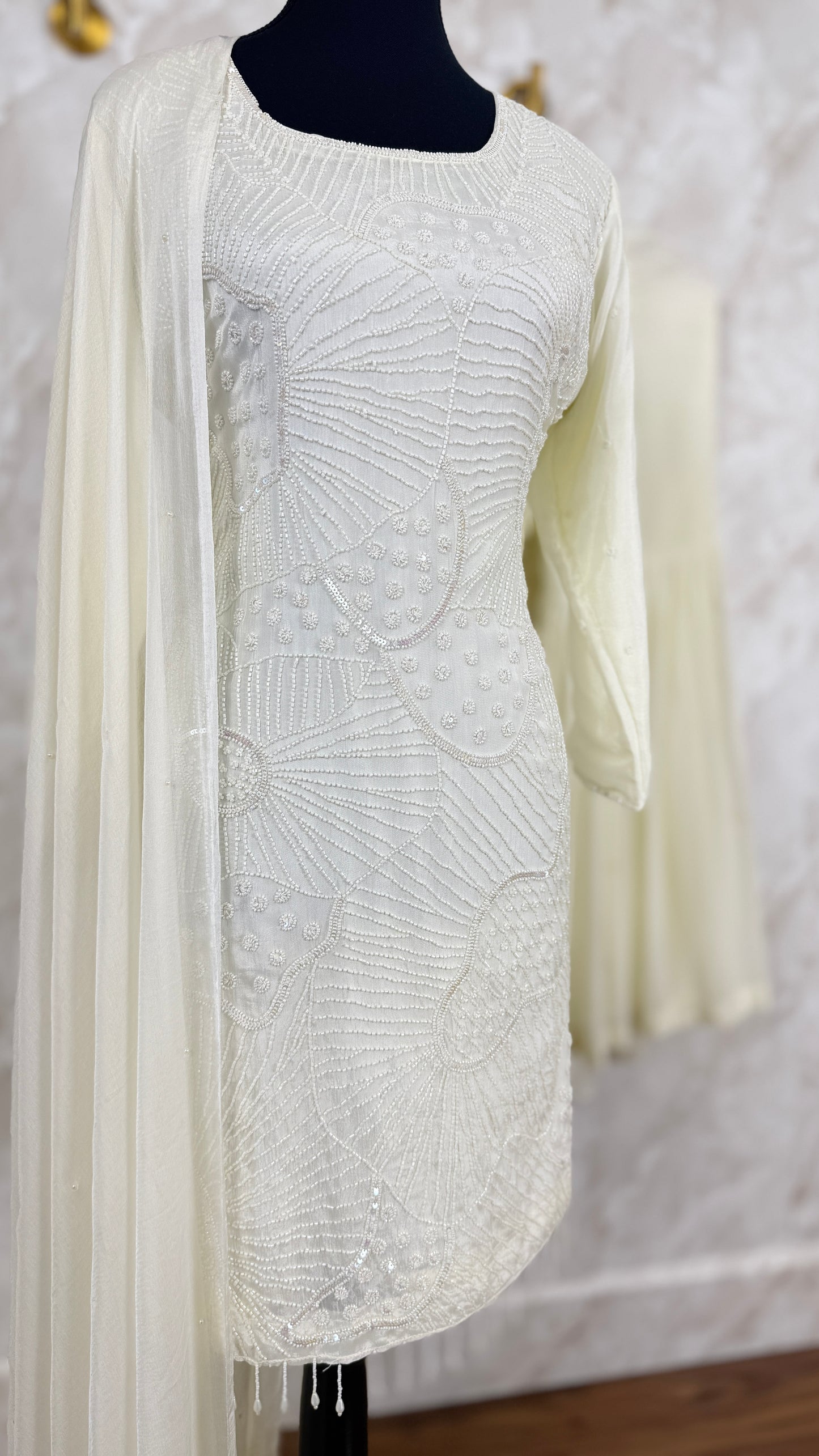 Pure chinnon garara suit