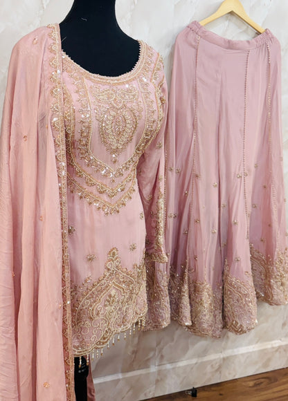 Chinnon party wear sharara suit SF474