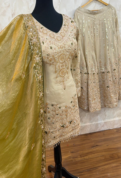 Beautiful heavy sharara suit SF598