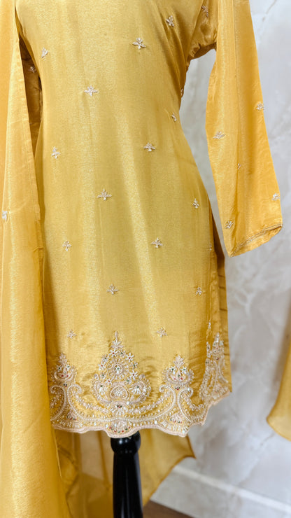 Dabka work sharara suit