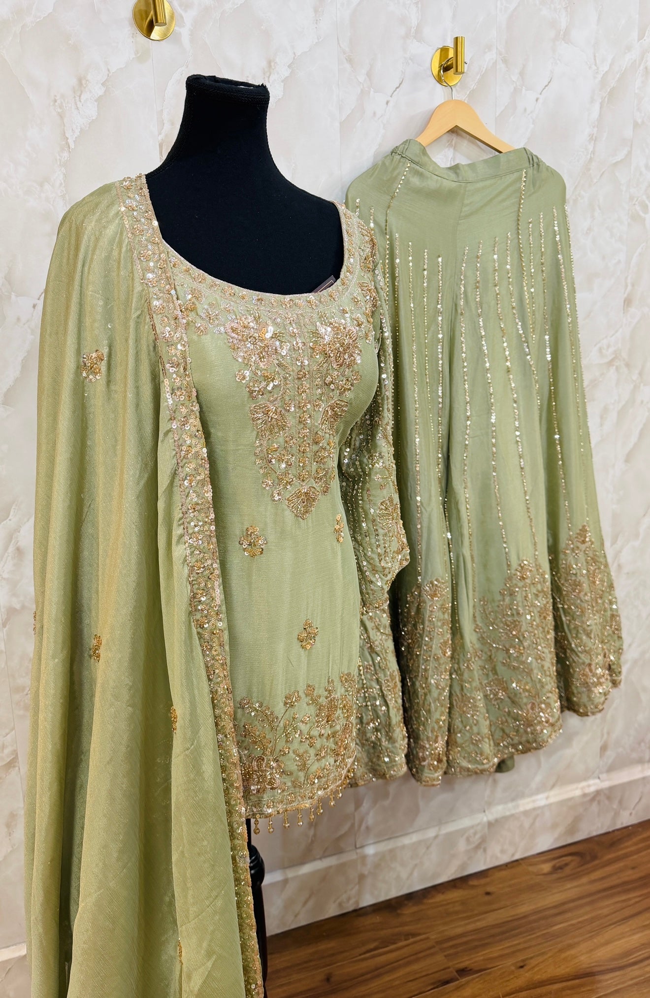 Heavy party wear sharara suit SF476