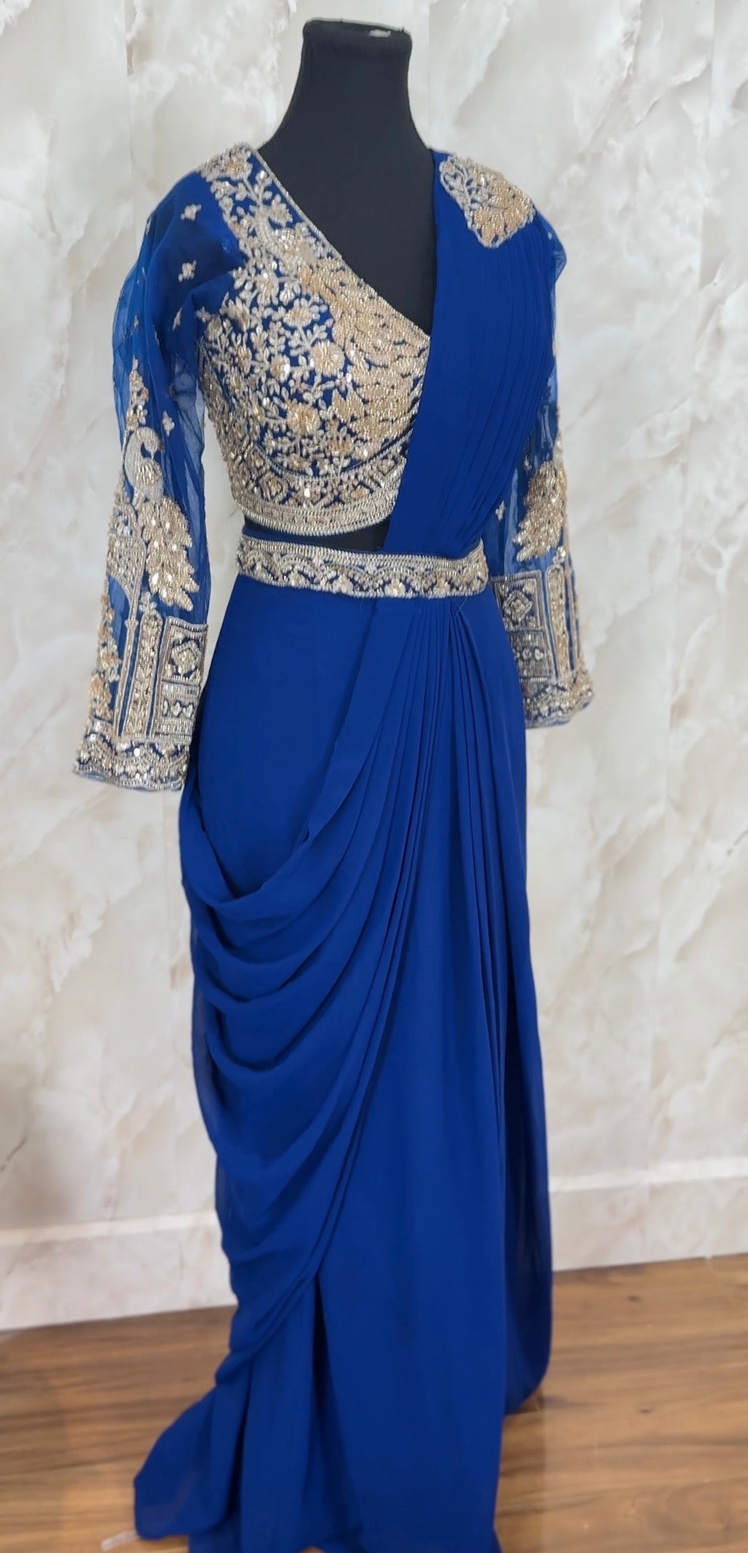 Indo western drape style