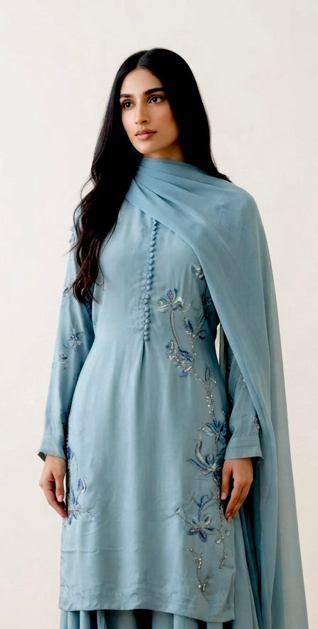 Pure crepe farshi salwar SF420