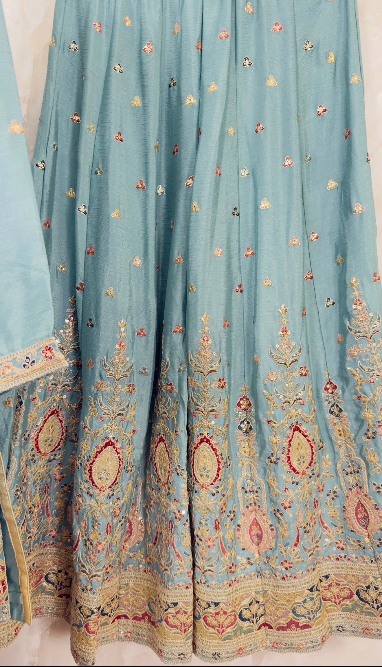 Embroidered sharara suit