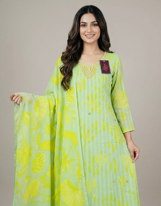 Pure organza pant suit