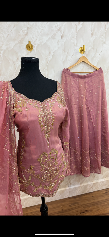 Heavy partywear sharara suit SF618