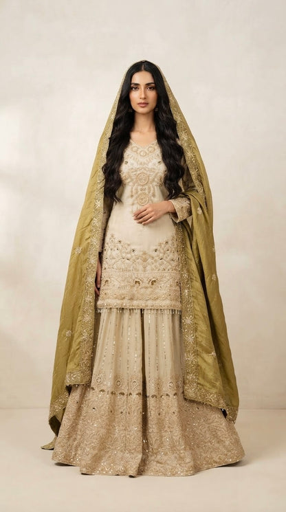 Beautiful heavy sharara suit SF598