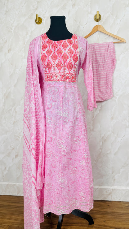 Pure cotton anarkali