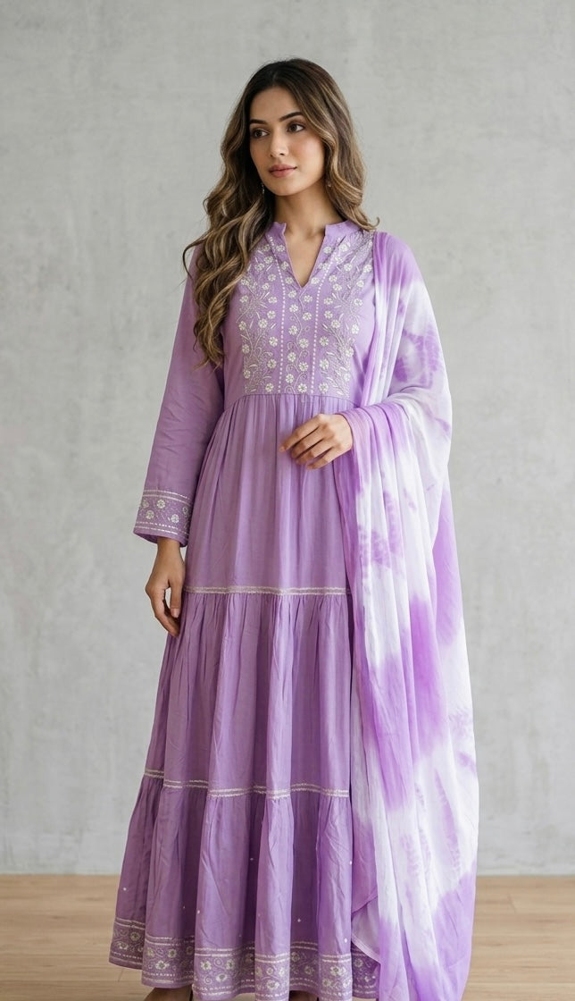 Beautiful frock with duptta (no bottoms)