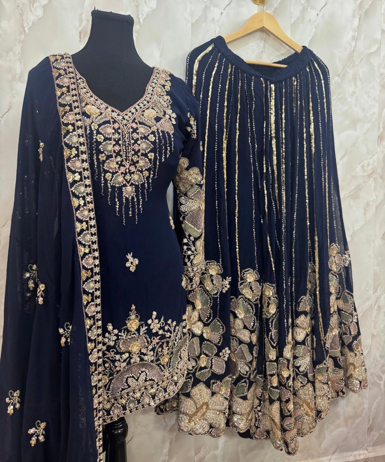 Party wear heavy sharara suit SF524