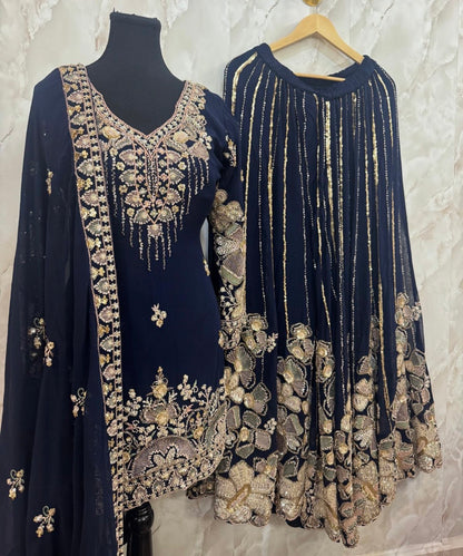 Party wear heavy sharara suit SF524