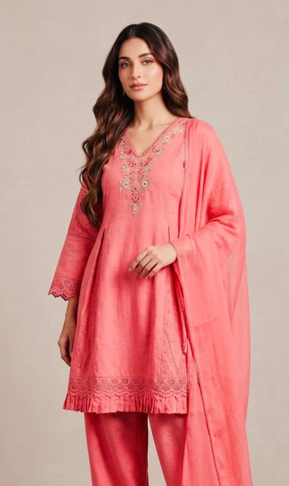 Pure cotton A-line suit SF422