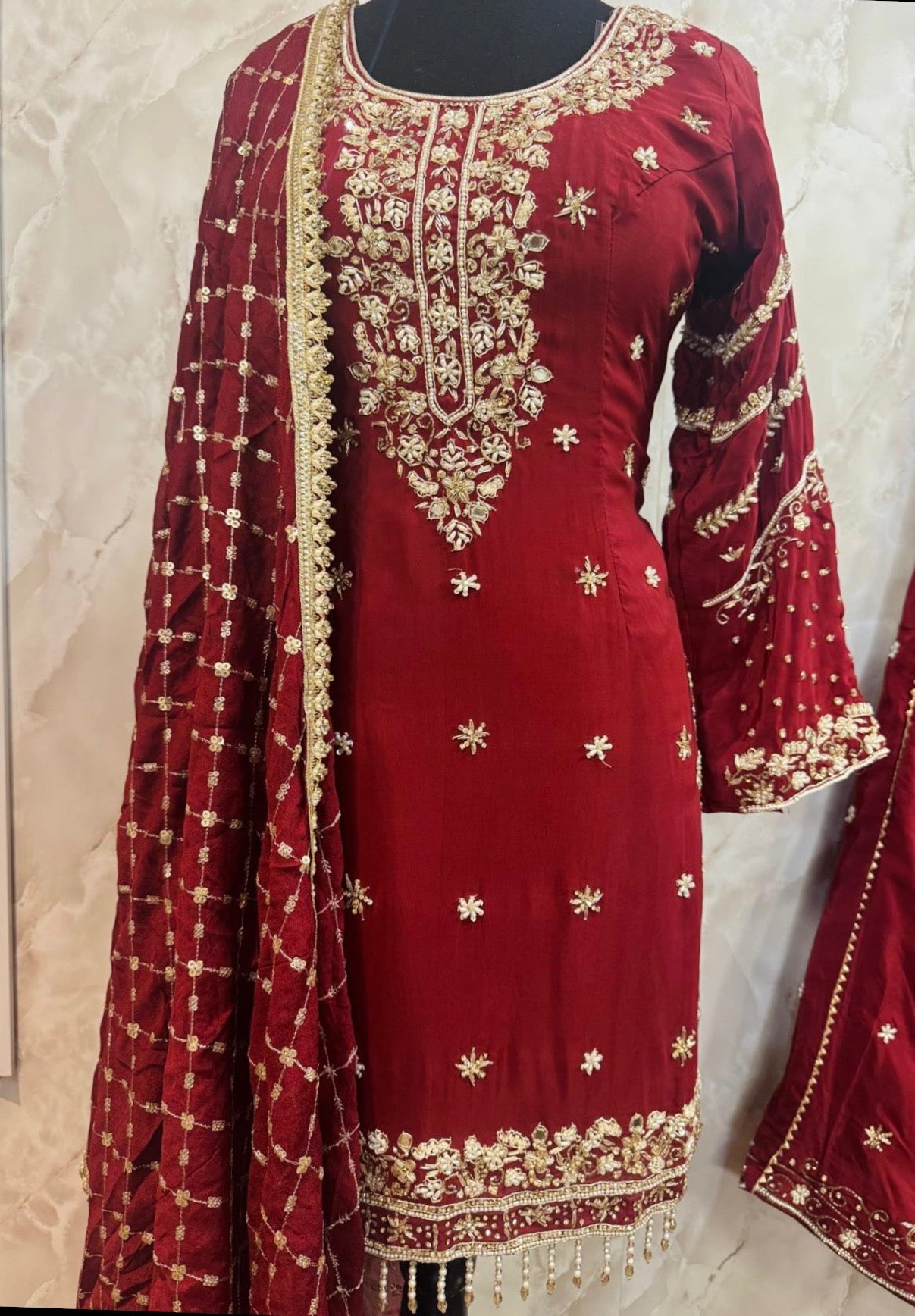 Crepe sharara suit SF522
