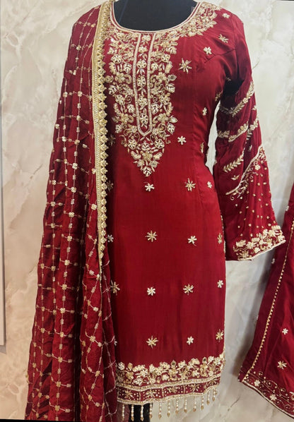 Crepe sharara suit SF522