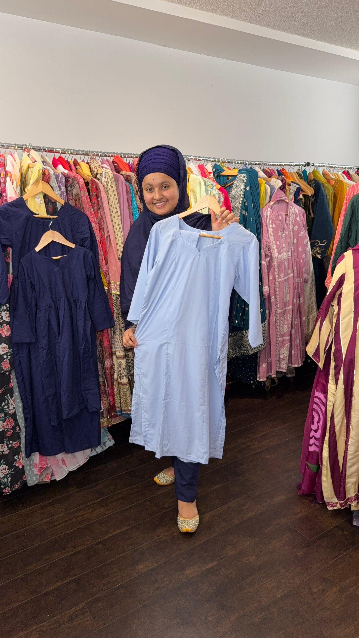 All blue suit with pants