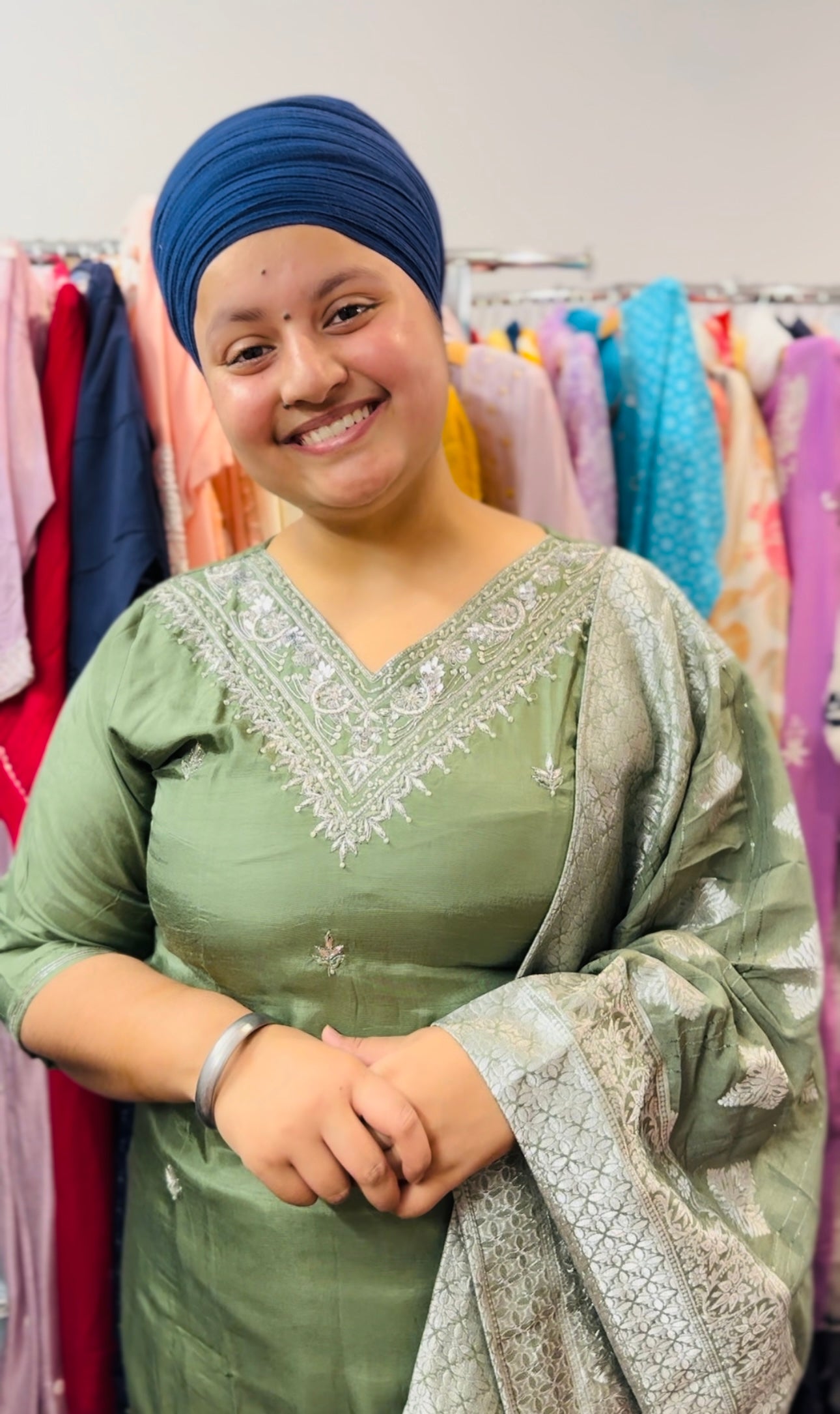 Silk suit with banarasi duptta