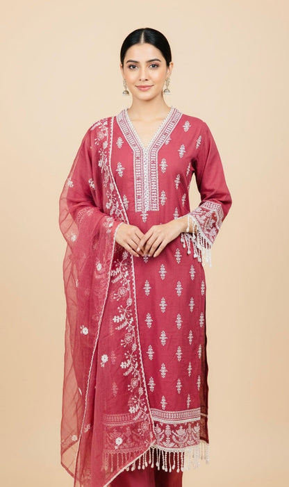 Pure cotton pakistani suit with tulip pants