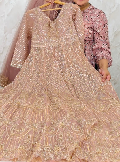 Front slit anarkali with lehnga SF453