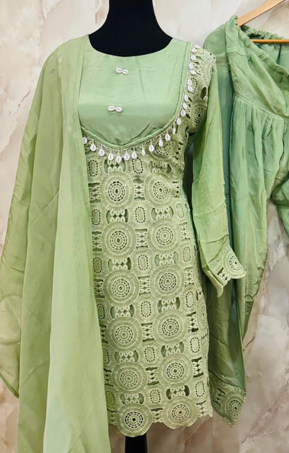 Pure crepe farshi salwar suit SF469