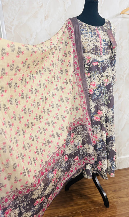 Pure cotton anarkali suit